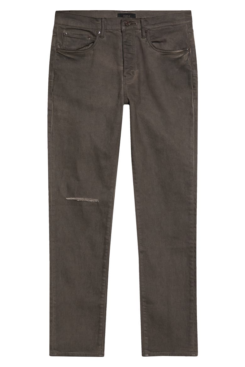Overdye Destroy Straight Leg Jeans, Main, color, BROWN