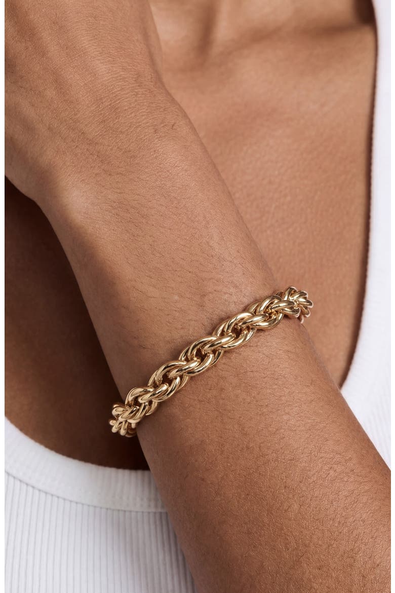 Spiral Chain Bracelet, Alternate, color, GOLD