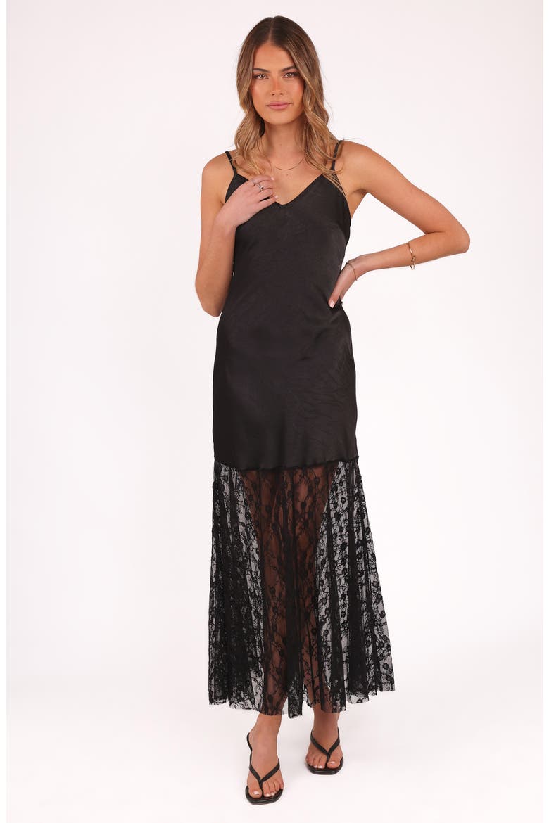 Elowyn A-Line Dress, Alternate, color, BLACK