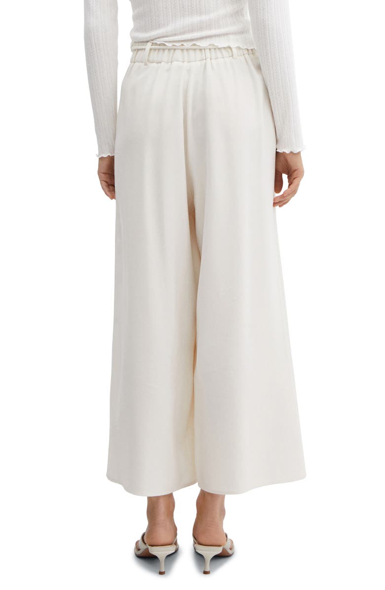 MANGO Tie Belt Wide Leg Pants, Alternate, color, 
