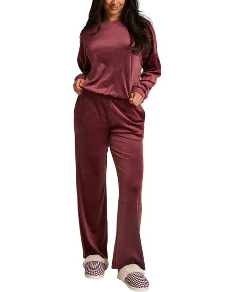 Velvet Long-Sleeve Pyjama Set