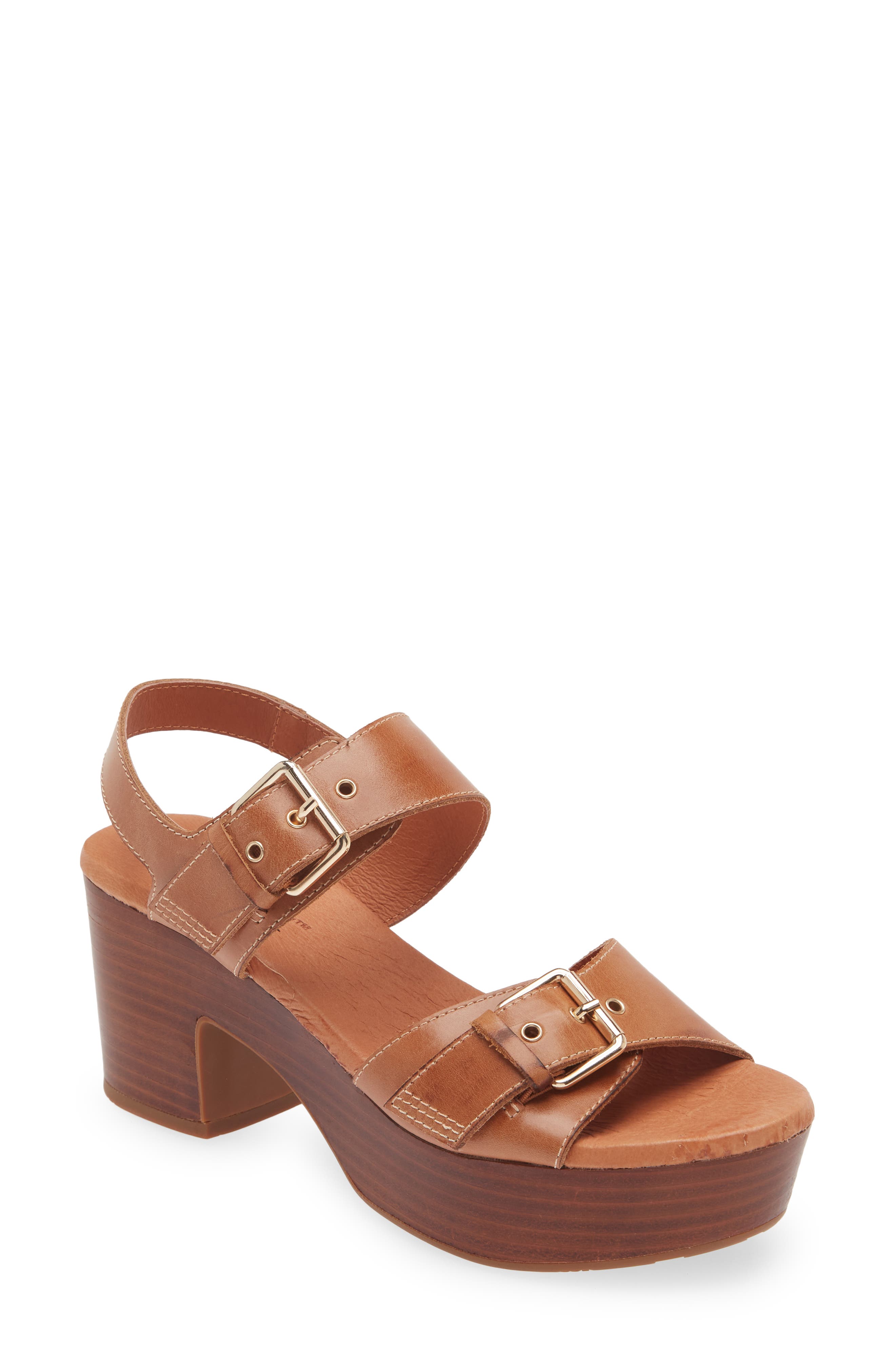 Chocolat Blu Gloriana Platform Sandal, Main, color, Whiskey Leather