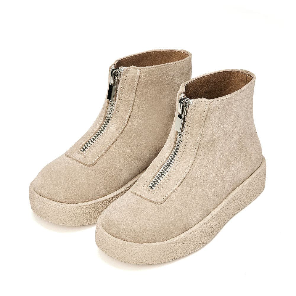 Leah 2.0 Suede Boots, Alternate, color, Light Beige