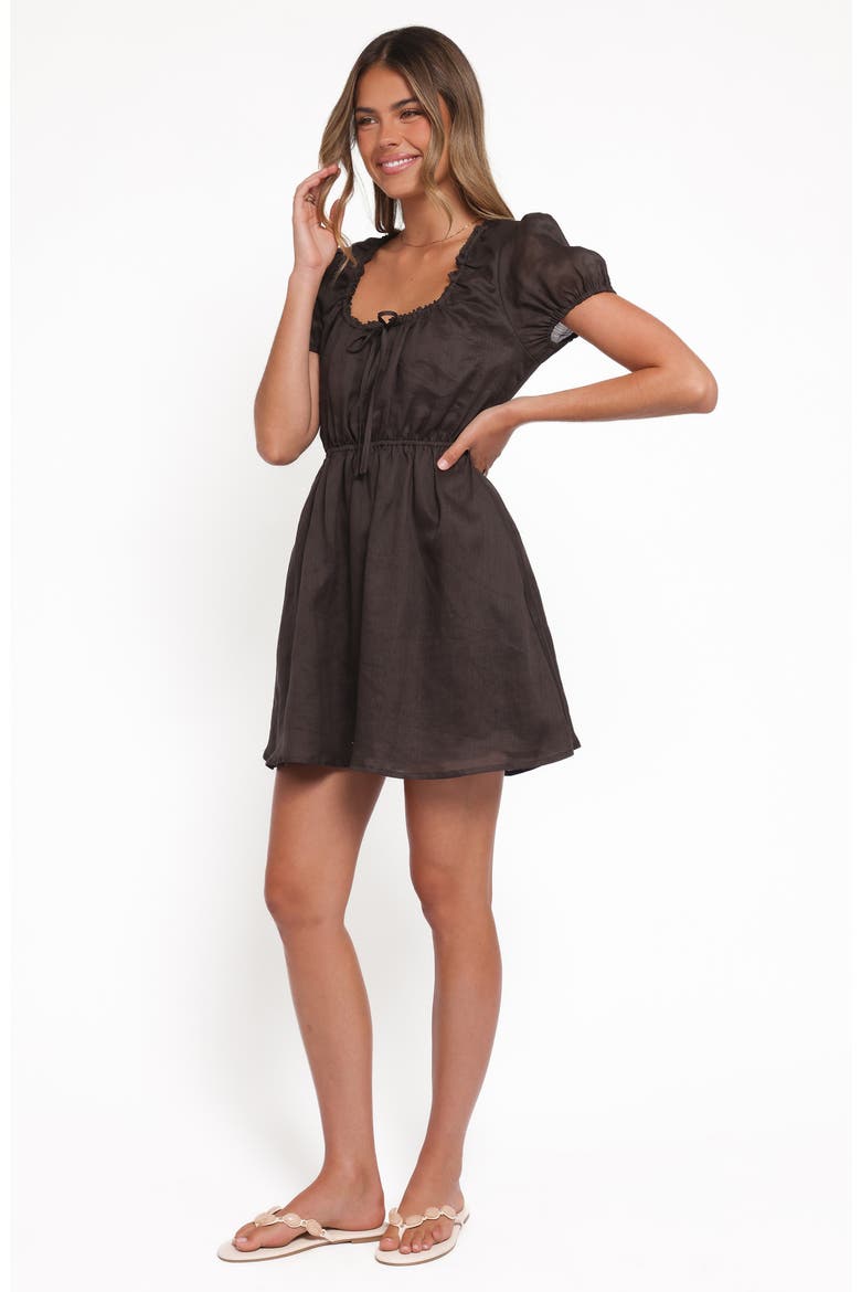 Arista Back Cutout Minidress, Alternate, color, ESPRESSO
