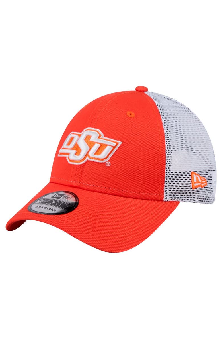 New Era Men's New Era  Orange Oklahoma State Cowboys Trucker 9FORTY Adjustable Hat, Main, color, Orange