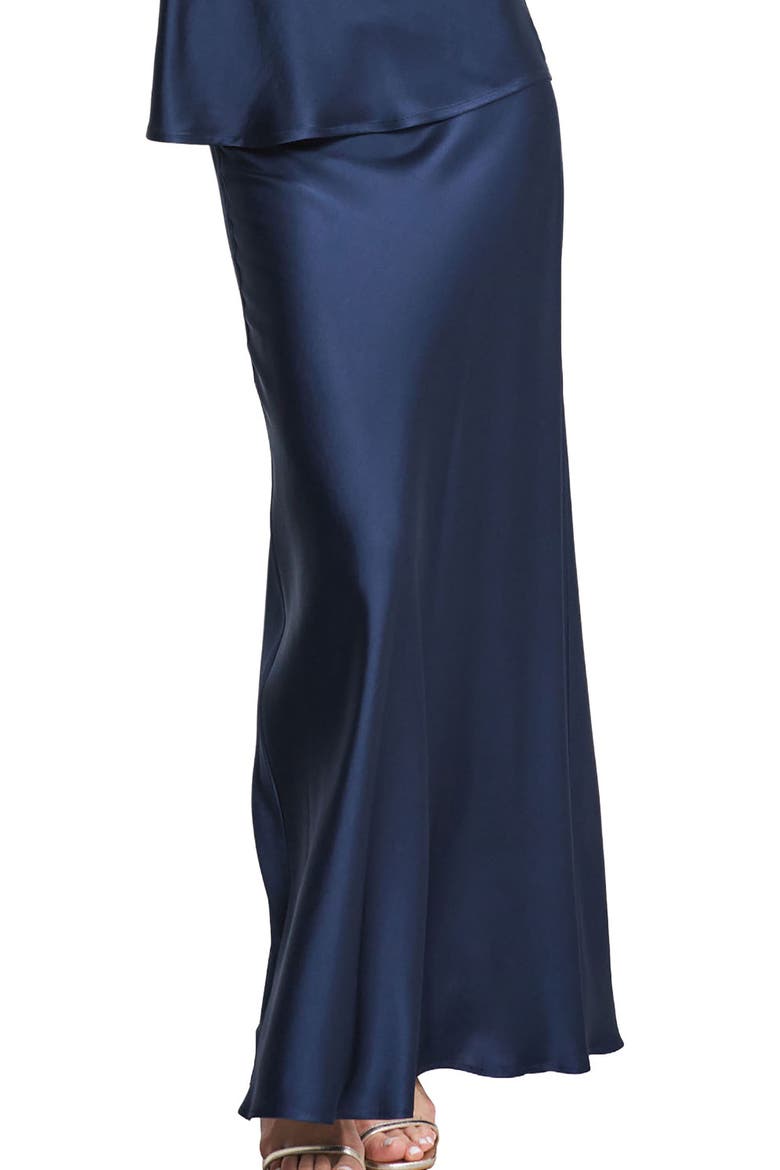 Skirt In Viscose, Main, color, Blue