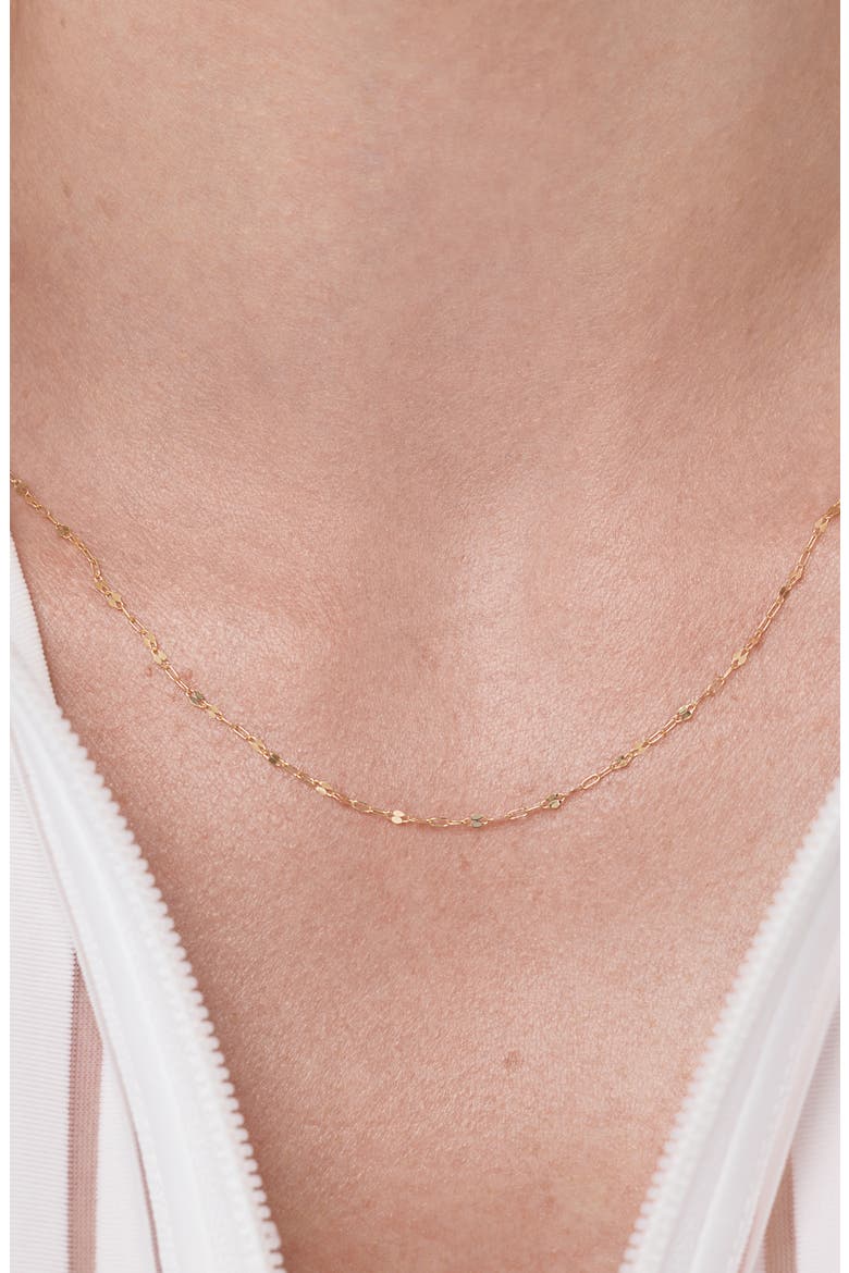 Solid Yellow Gold - Sparkle Link Chain Necklace, Alternate, color, Gold