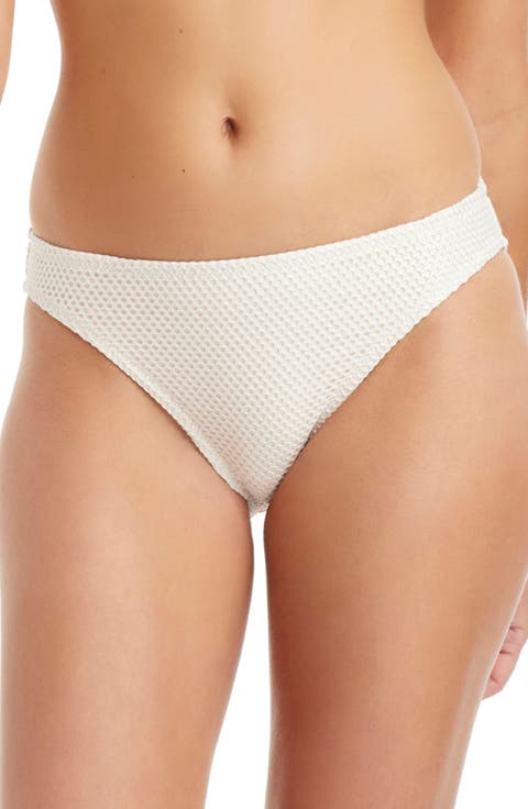 Metallic Net Hipster Bikini Bottoms