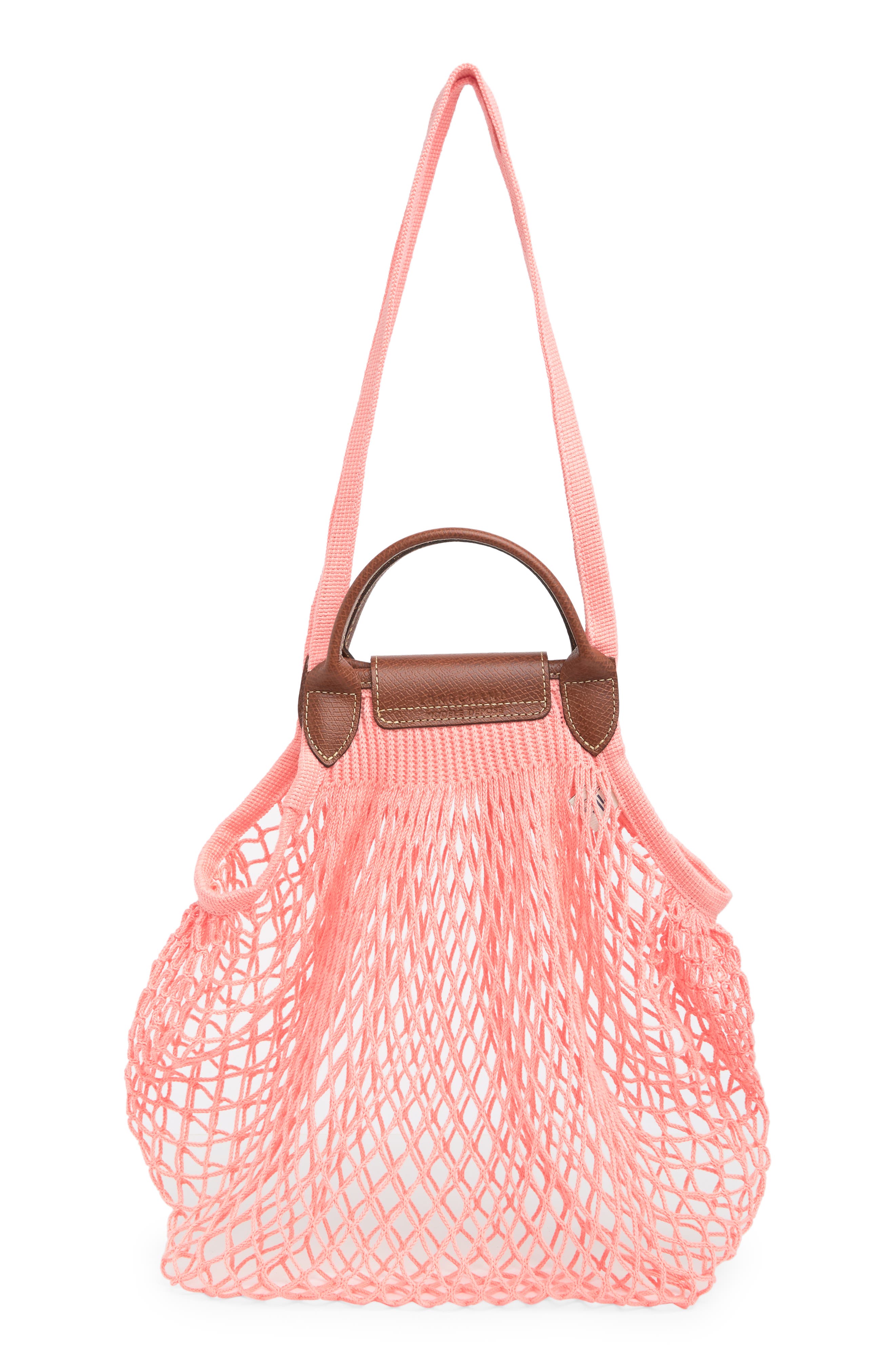 Le Pliage Filet Knit Shoulder Bag, Alternate, color, BLUSH
