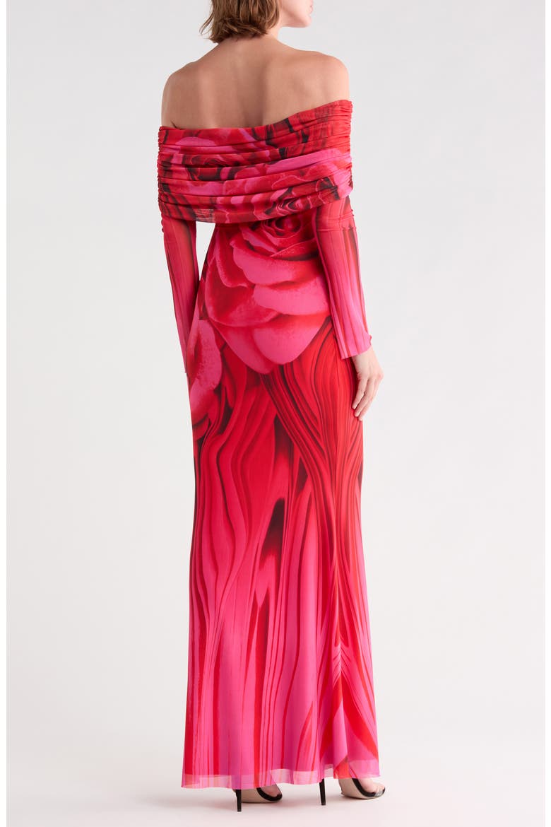 Thelma Off the Shoulder Long Sleeve Dress, Alternate, color, ORGANIC ROSE