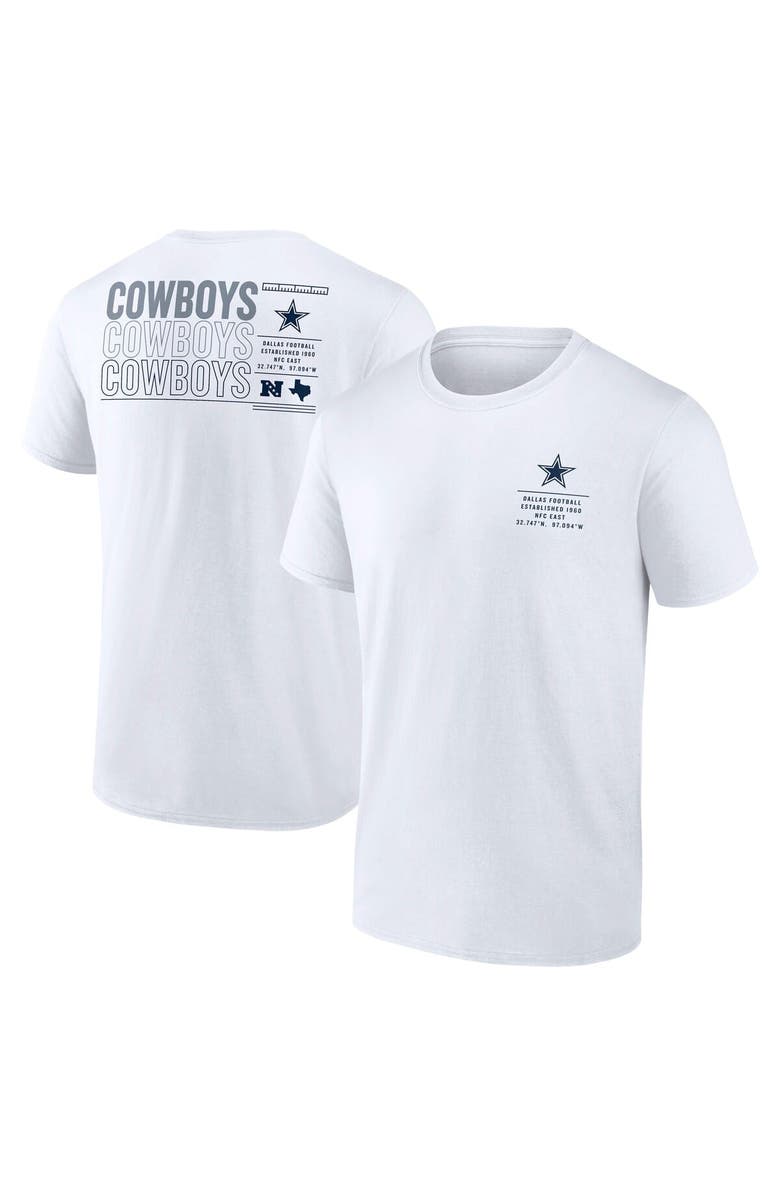 FANATICS Men's Fanatics White Dallas Cowboys Repeat Stats T-Shirt, Main, color, 