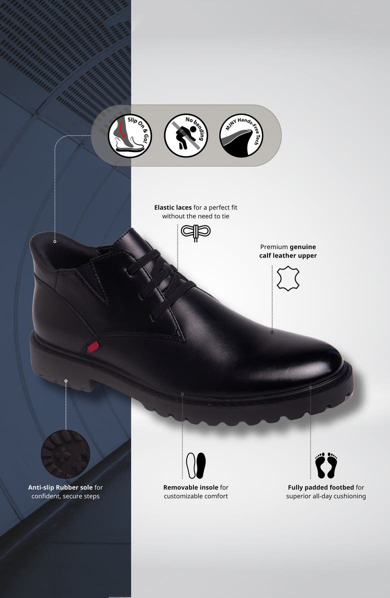 Marc Joseph New York Clark Road Hands Free Technology Leather Laceup Chukka Boot, Alternate, color, Black Napa Leather