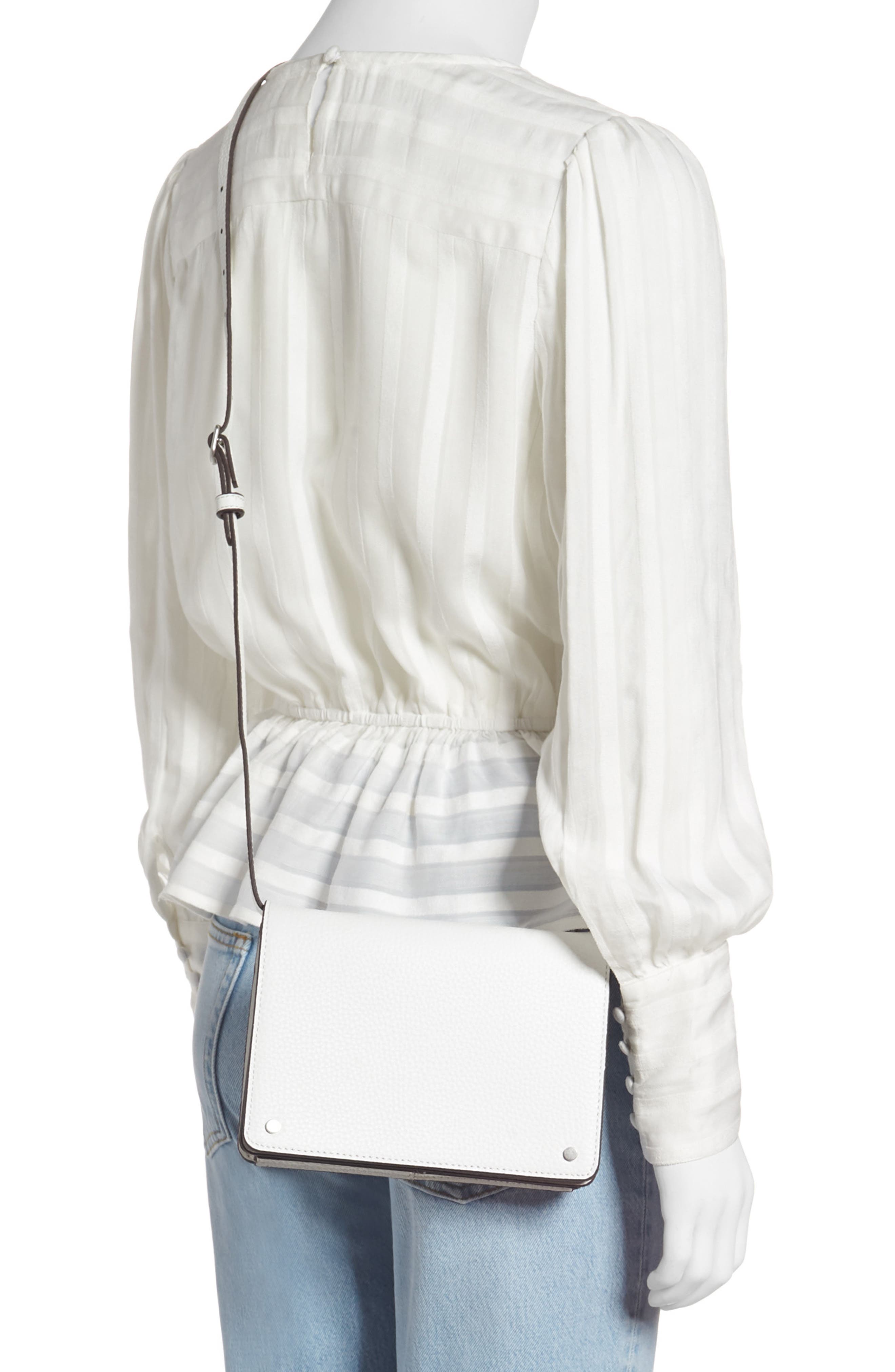 Lex Leather Crossbody Bag, Alternate, color, WHITE