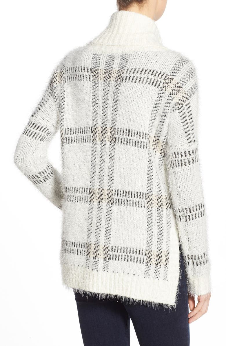 Sanctuary Cozy Plaid Cowl Neck Sweater, Alternate, color, 