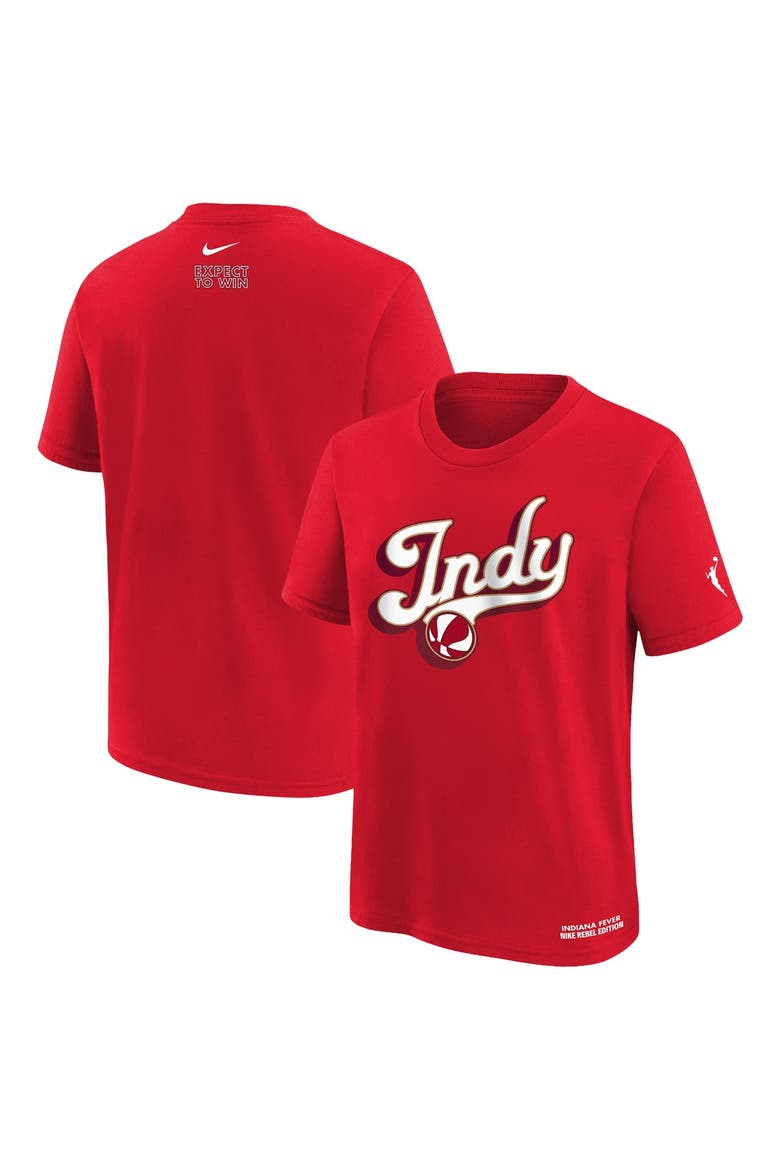 Youth Nike  Red Indiana Fever Rebel Edition T-Shirt, Main, color, Red