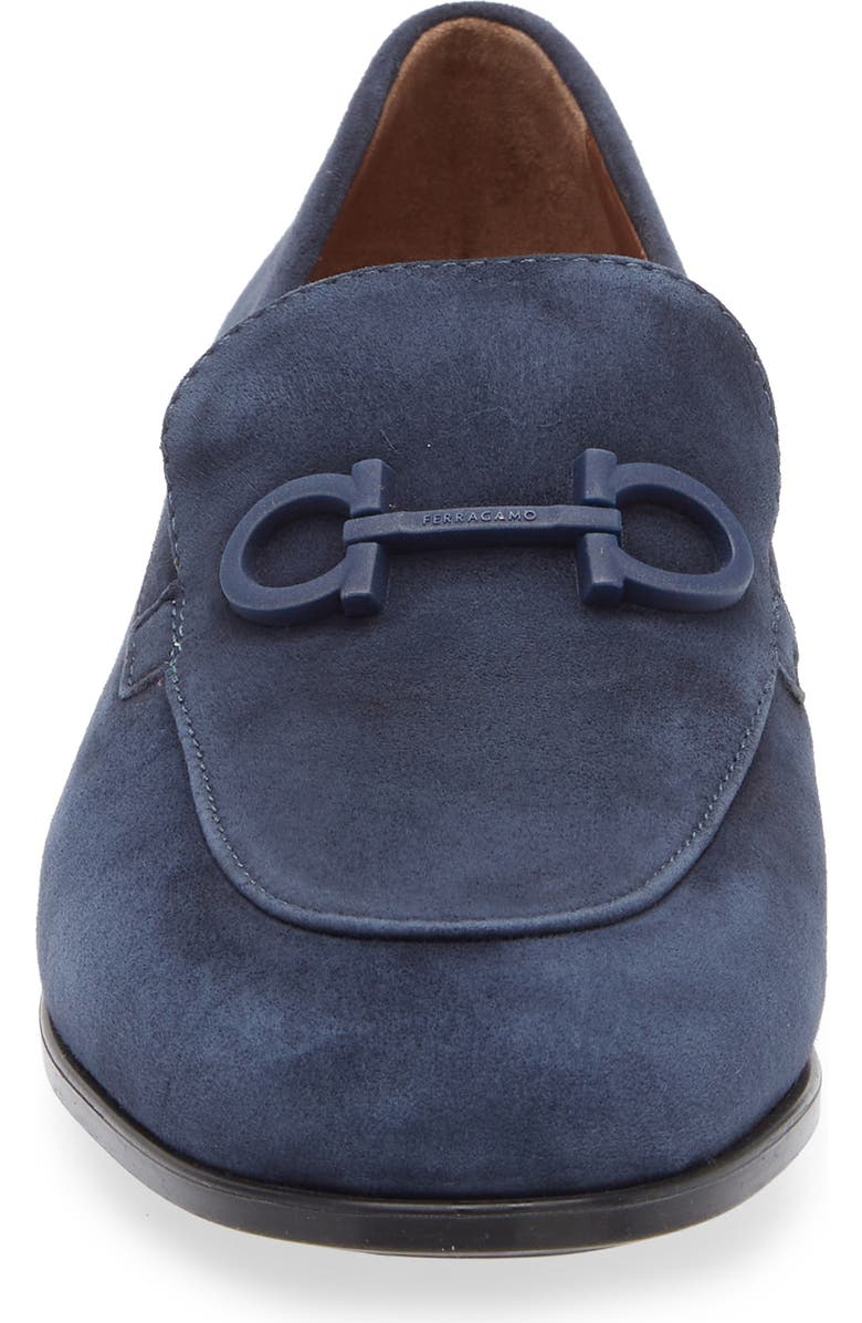 FERRAGAMO Soldy Gancio Loafer, Alternate, color, Navy Naturale Naturale