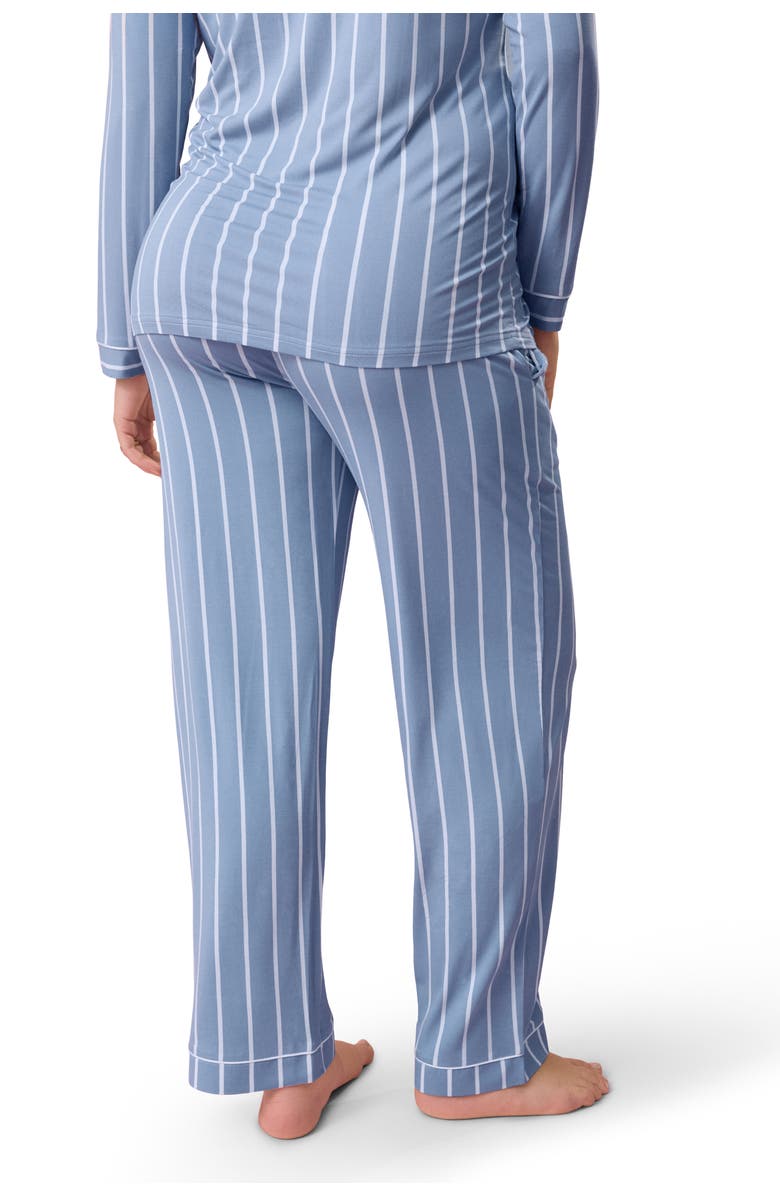 Kindred Bravely Clea Classic Long Sleeve Maternity & Nursing Pajama, Alternate, color, Vintage Blue