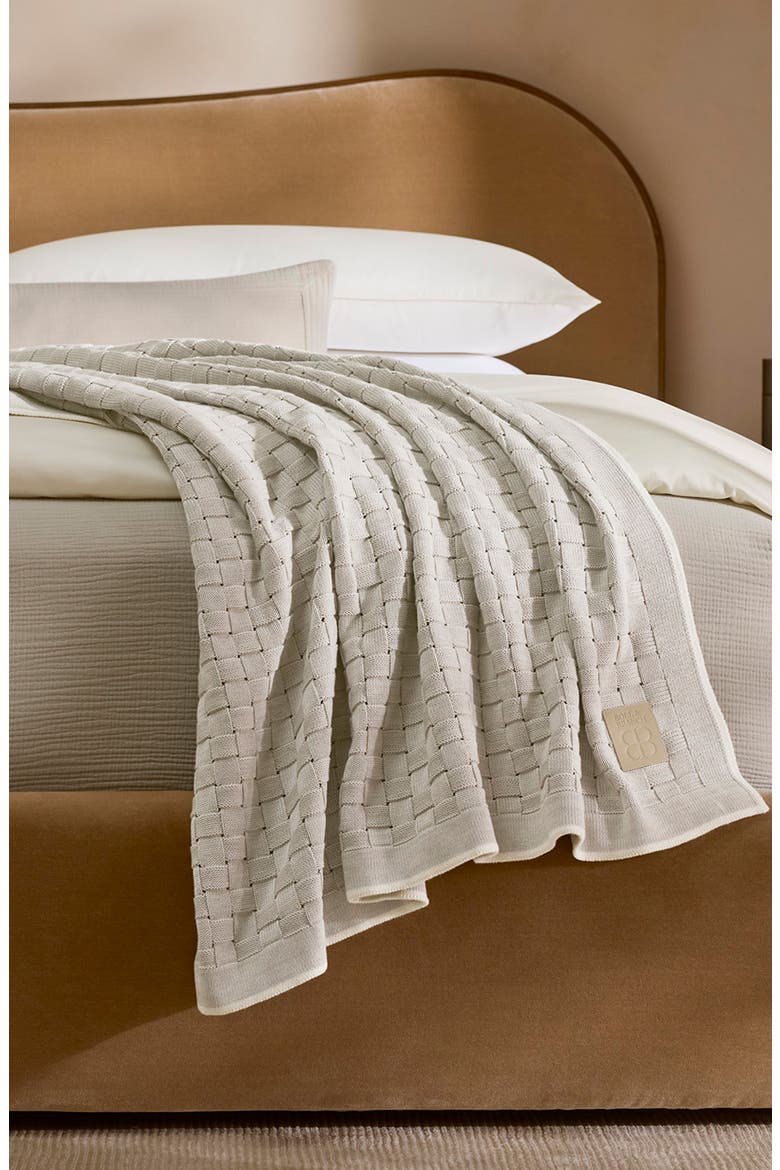 Basket Weave Oversize Lumbar Pillow Cover & Insert, Alternate, color, HEATHERED PEWTER/ CREAM