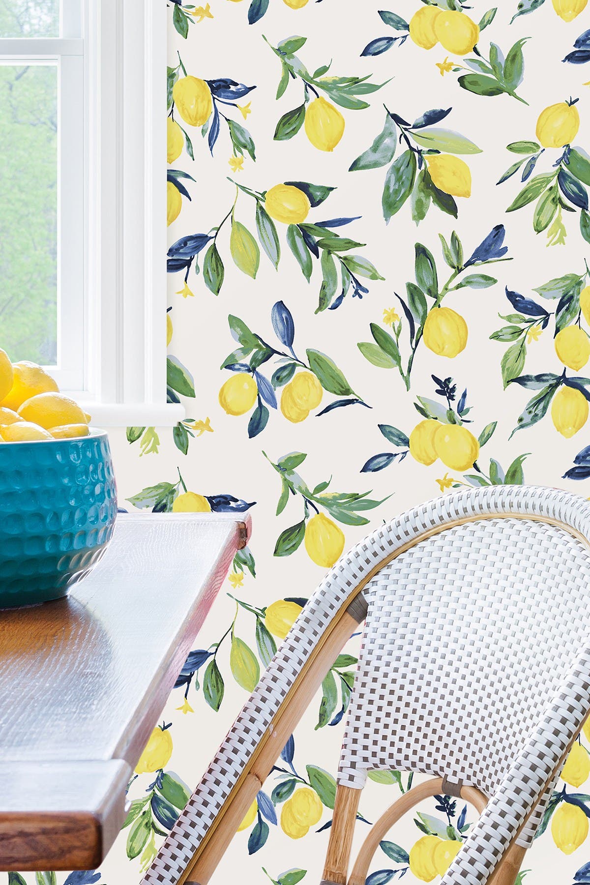 Wallpops Lemon Drop Yellow Peel & Stick Wallpaper