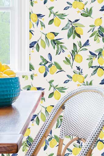 Wallpops Lemon Drop Yellow Peel & Stick Wallpaper