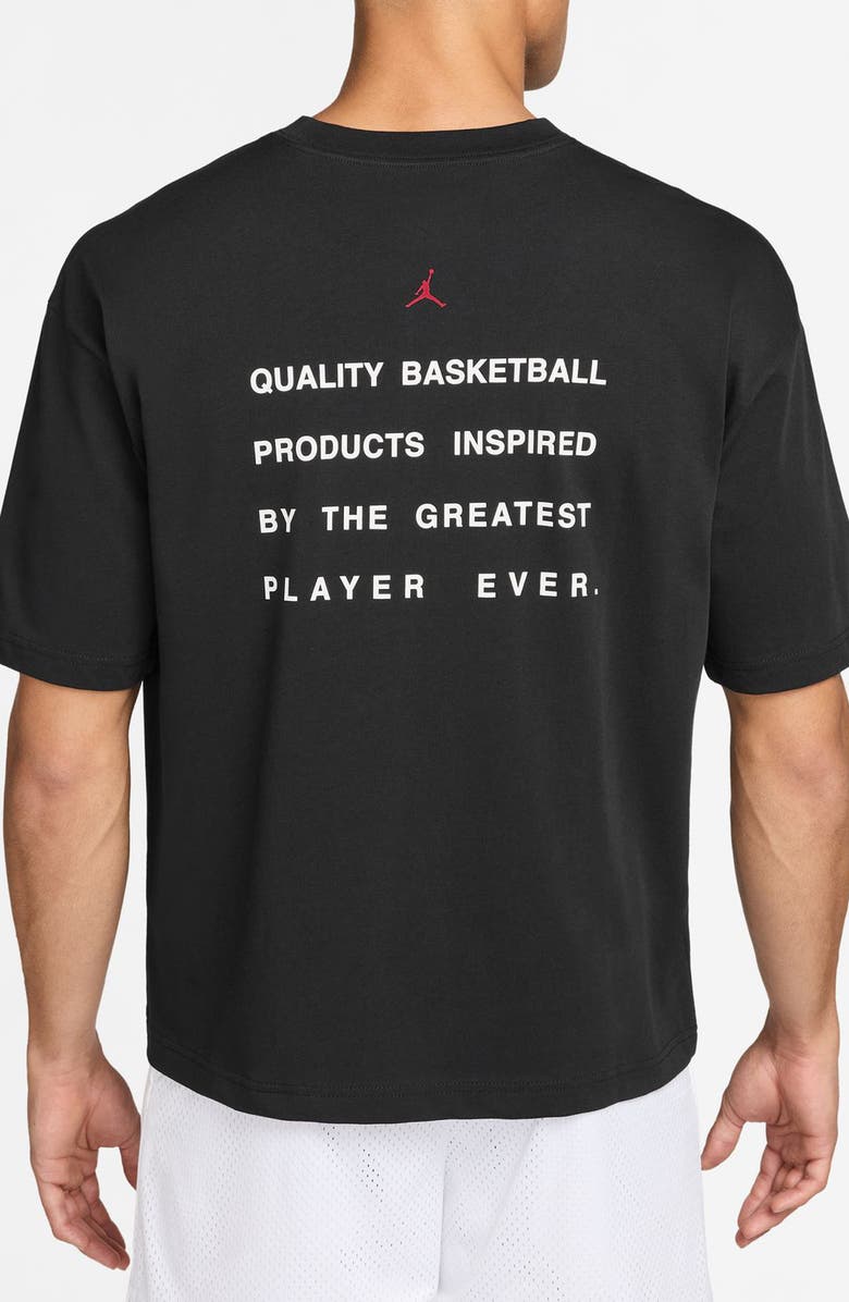 Jordan MJ Flight Script Boxy Short Sleeve Graphic T-Shirt, Alternate, color, Black/ Gym Red