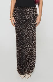 Princess Polly Ergo Leopard Mesh Maxi Skirt