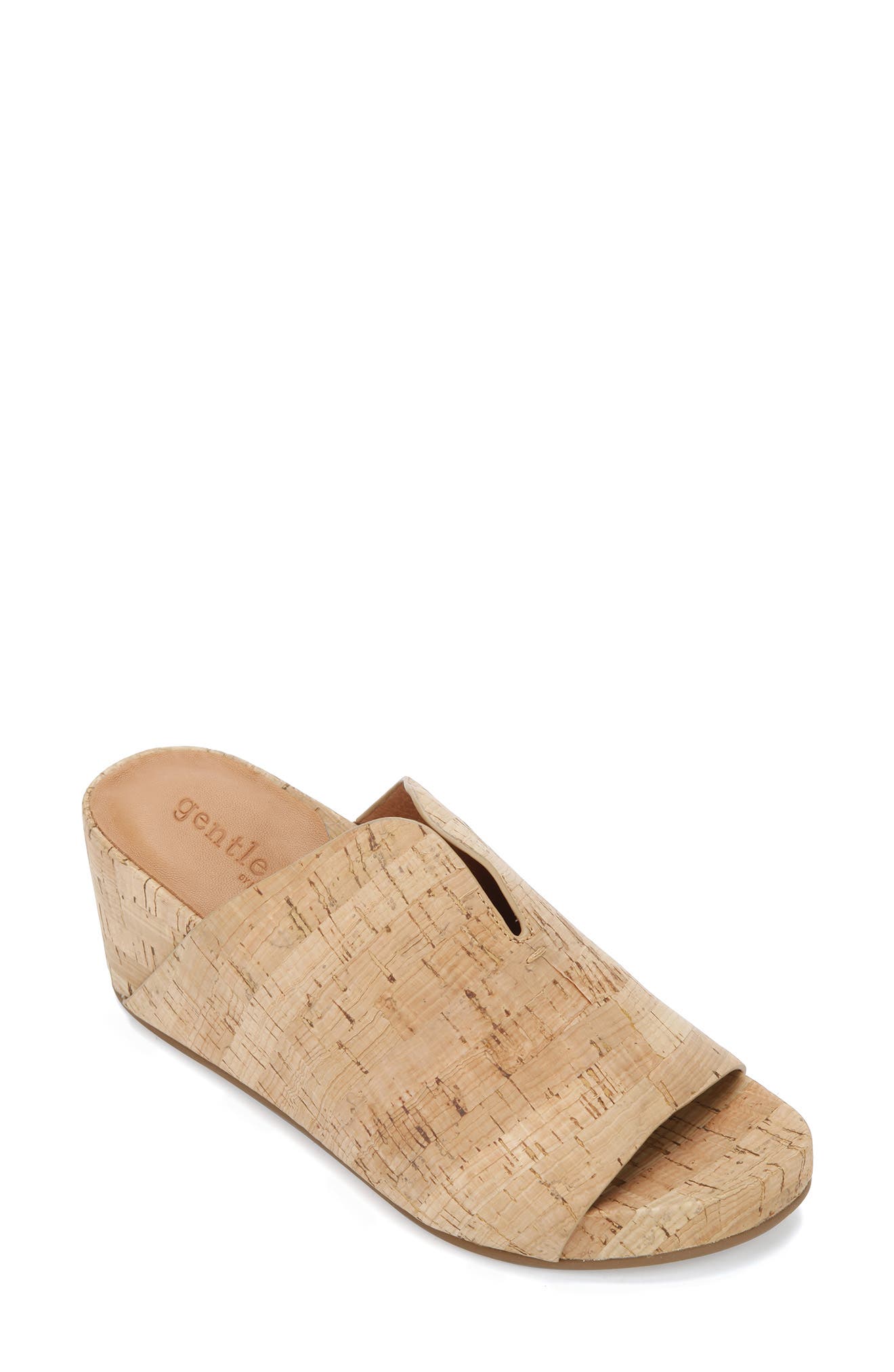 Signature Gisele 65 Slide Wedge Sandal, Main, color, NATURAL CORK