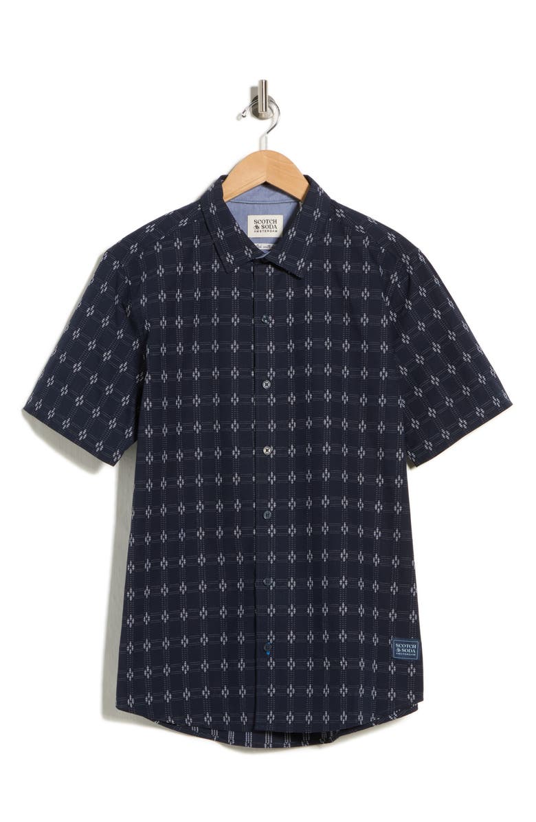 Scotch & Soda Yarn Dye Shirt, Alternate, color, Sky Captain