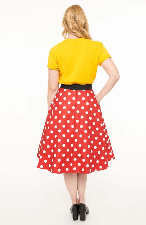 UNIQUE VINTAGE UNIQUE VINTAGE RETRO STYLE HIGH WAIST VIVIEN SWING SKIRT 