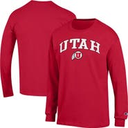 Champion Men's Champion Red Utah Utes Arch Over Logo Long Sleeve T-Shirt