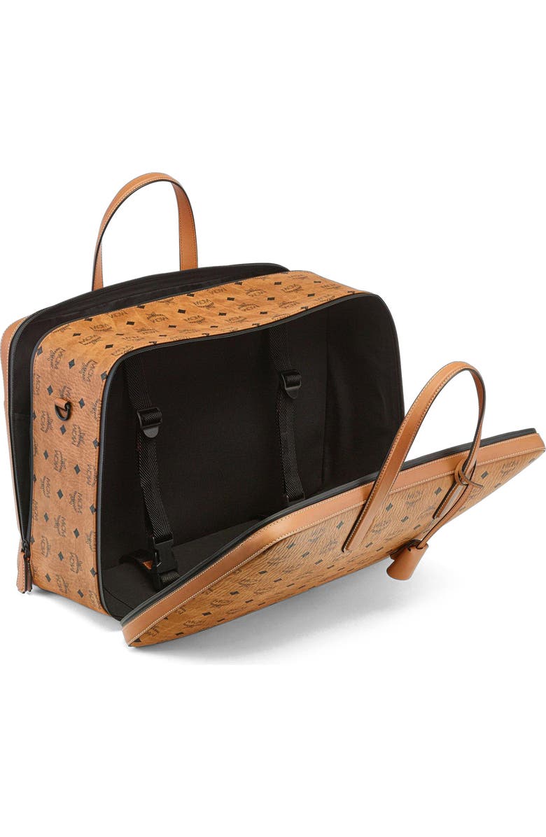 MCM Ottomar Garment Bag in Visetos, Alternate, color, Cognac