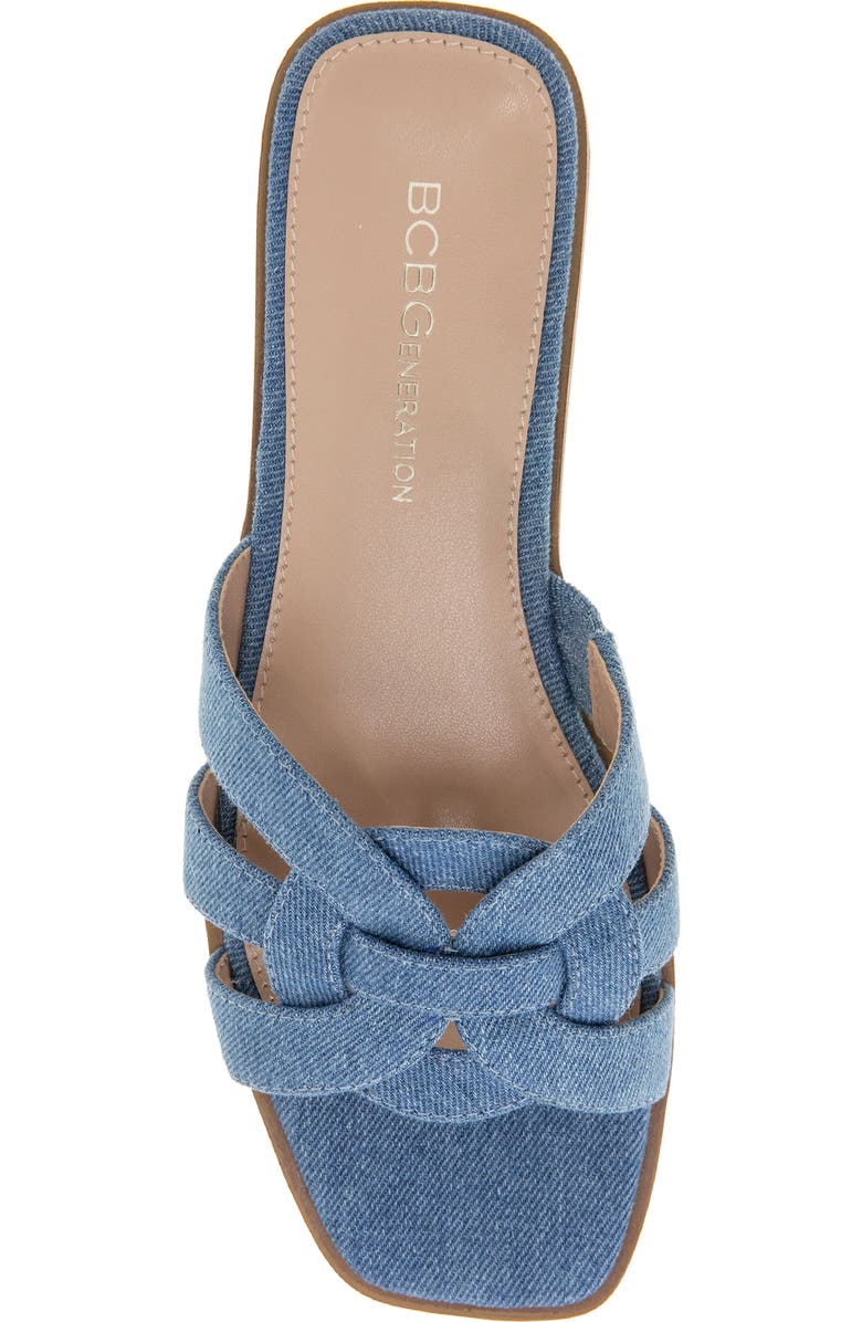 BCBGeneration Meltem Square Toe Slide Sandal, Alternate, color, Denim