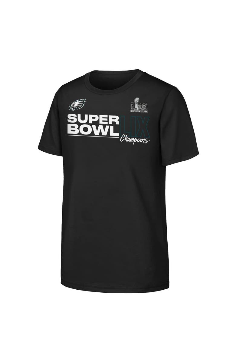FANATICS Youth Fanatics Black Philadelphia Eagles Super Bowl LIX Champions Roster T-Shirt, Alternate, color,