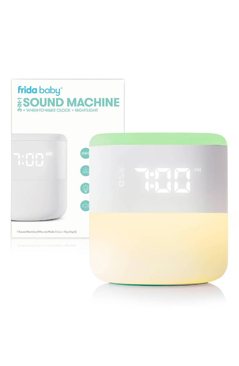 Fridababy 3-in-1 Sound Machine + When to Wake<sup>™</sup> Clock & Nightlight, Main, color, 