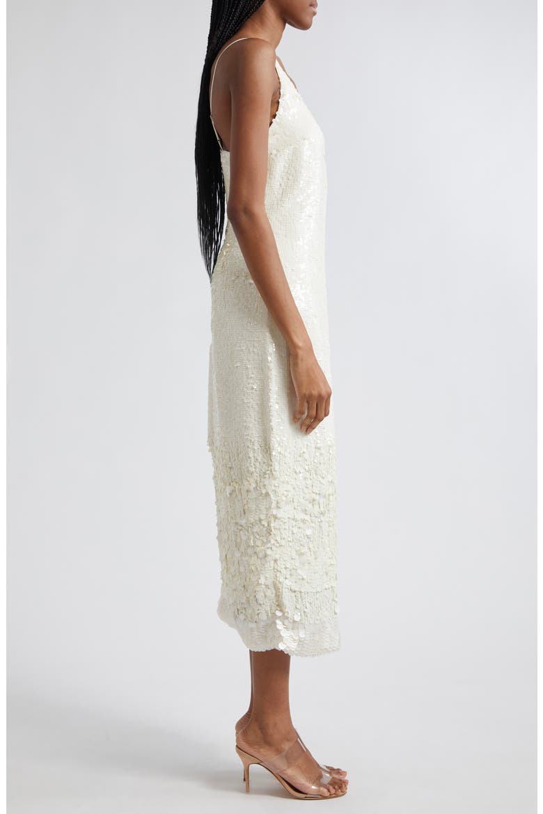 Perla Midi Slipdress, Alternate, color, IRIDESCENT OFF WHITE
