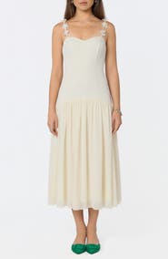 ASTR the Label Amia Floral Mixed Media Party Dress
