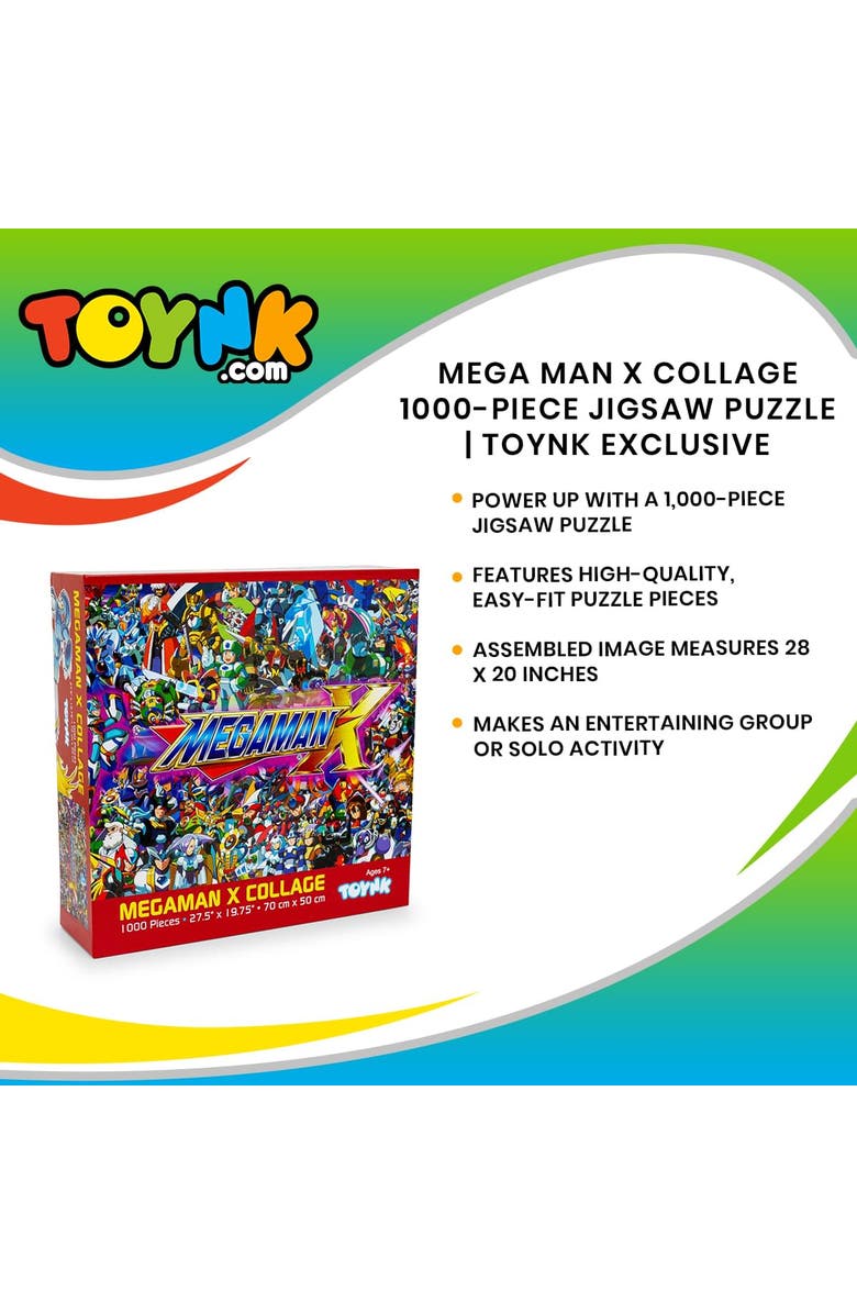 Toynk Mega Man Collage 1000 Piece Jigsaw Puzzle, Alternate, color, Multi-Color