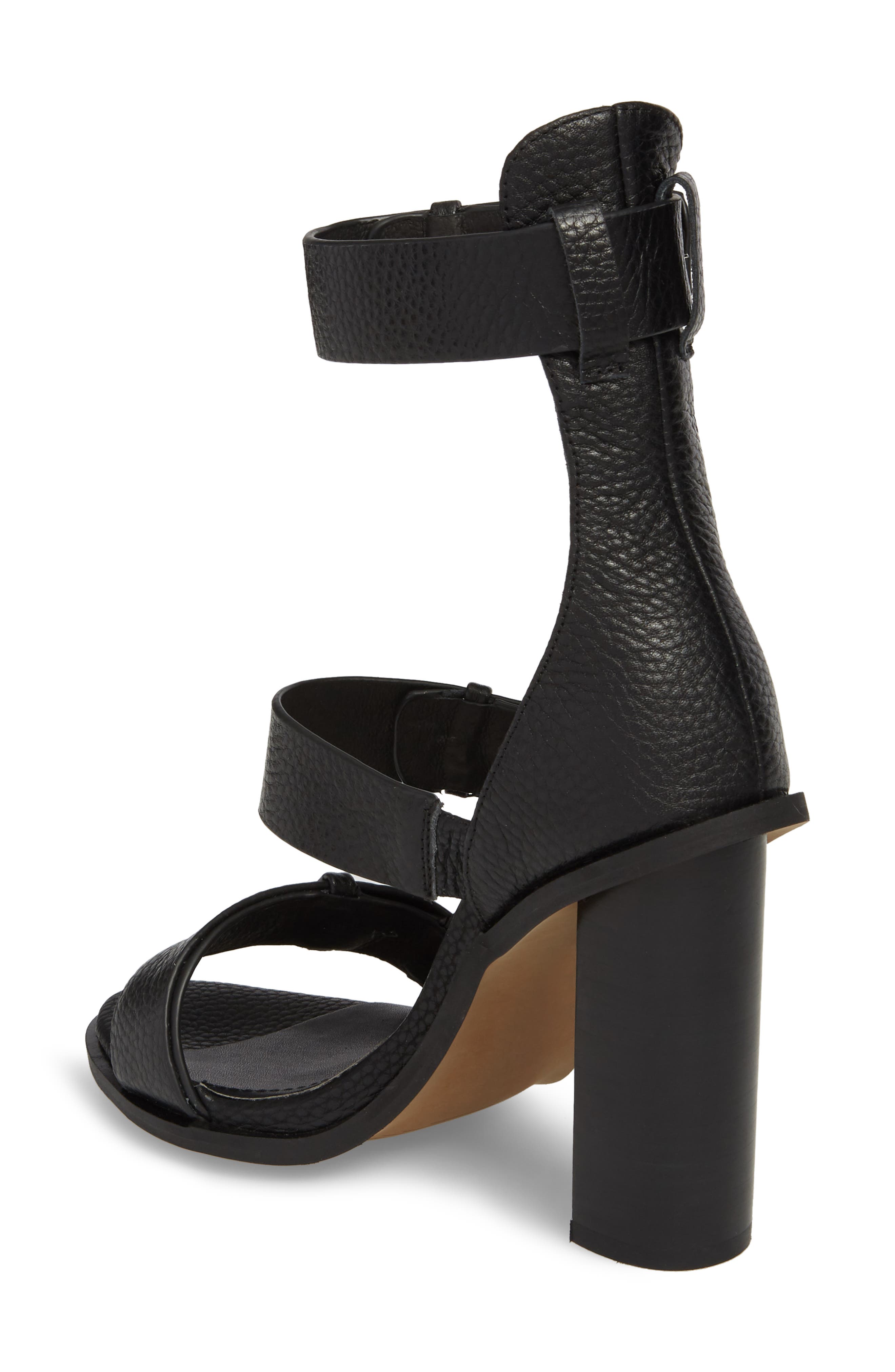 Adore Tall Cuffed Sandal, Alternate, color, BLACK LEATHER