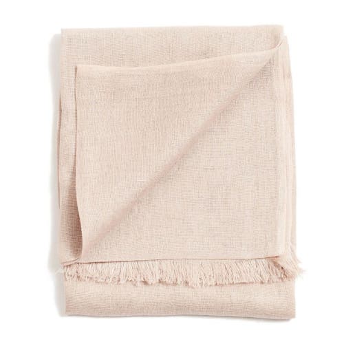 Studio Variously Hand Woven Linen Scarf In Neutral