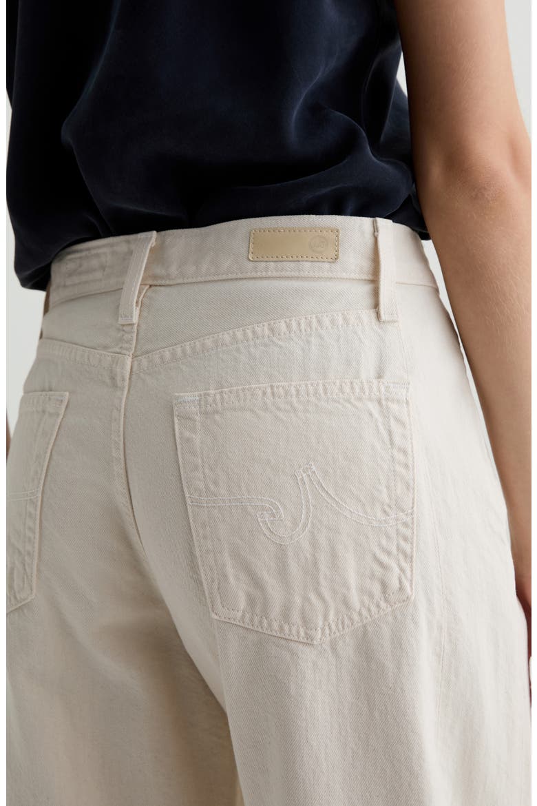 Hattie Raw Hem High Waist Crop Barrel Jeans, Alternate, color, OPAL STONE