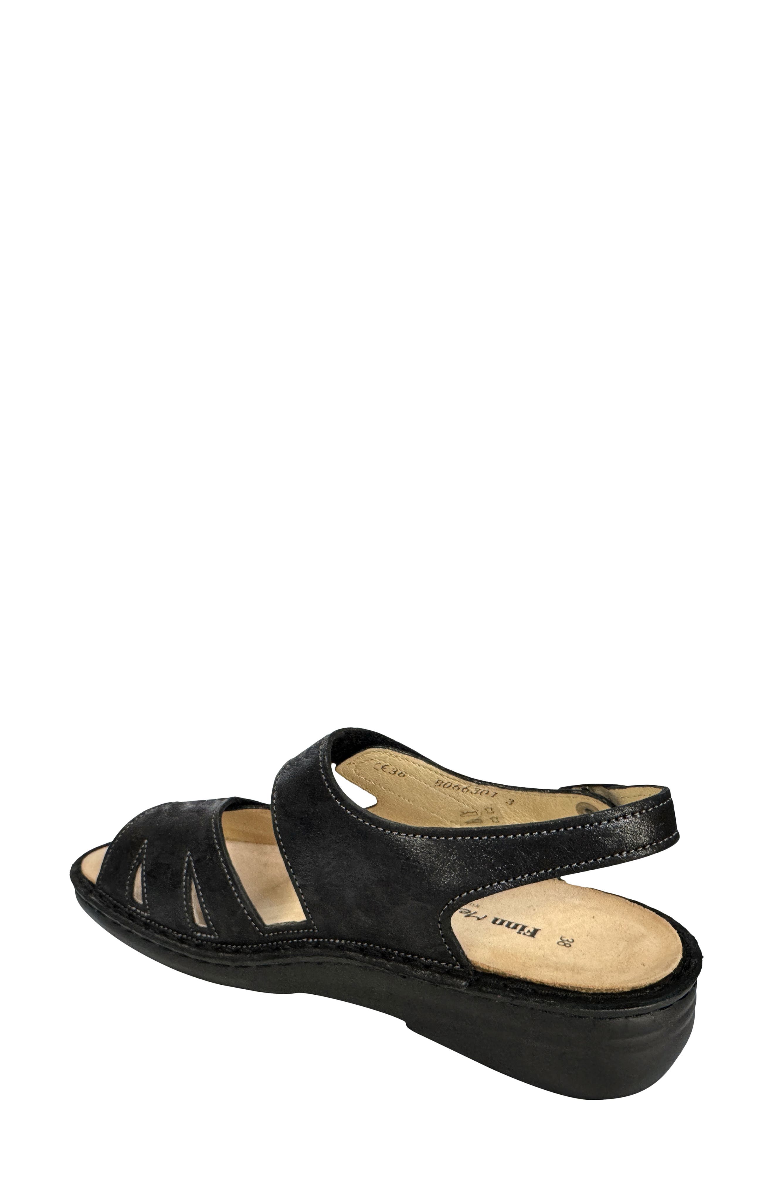 Finn Comfort Barbuda Sandal, Alternate, color, Nero Vegas