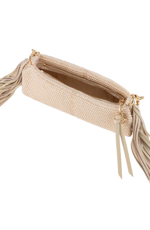Maje Miss M Raffia-look Clutch Bag In Beige