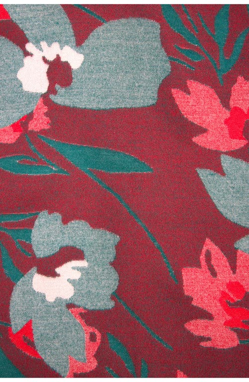 Saachi Floral Reversible Scarf In Beige