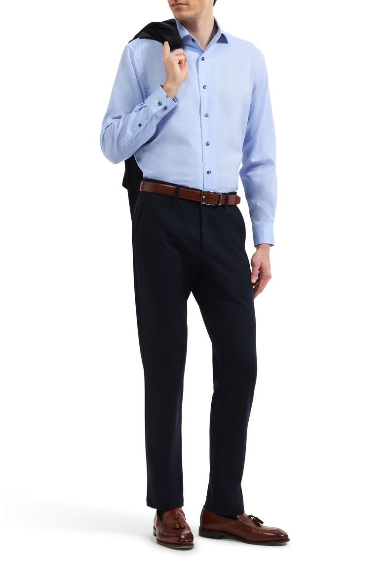 Alvin Shaped Long Sleeve Shirt, Alternate, color, CLASSIC BLUE