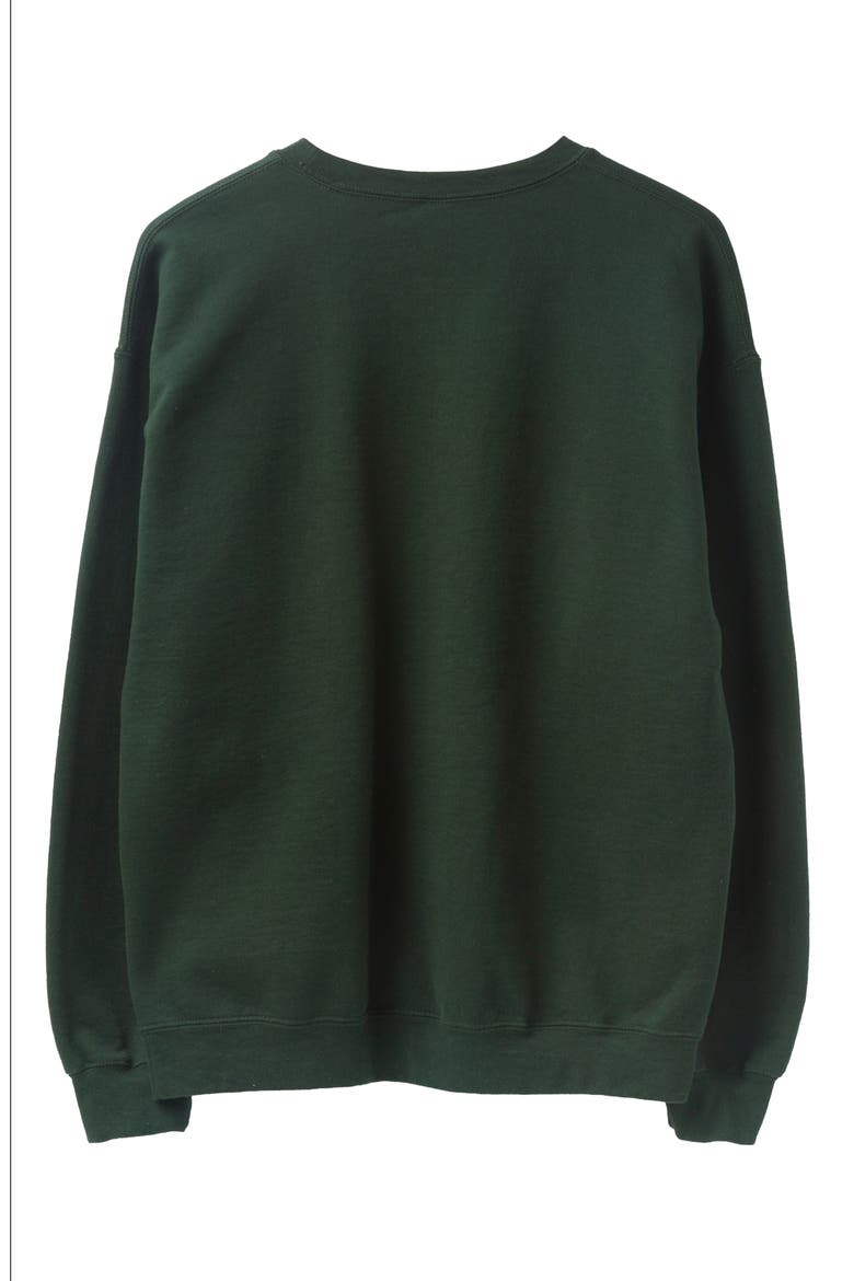 Jets Property Crewneck Cotton Blend Sweatshirt, Alternate, color, DARK GREEN