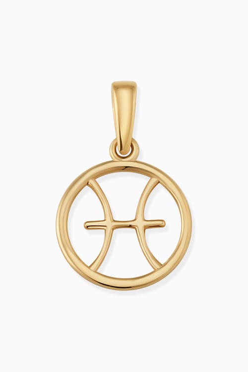 Oradina 14k Yellow Gold Zodiac Pendant Charm In Gold