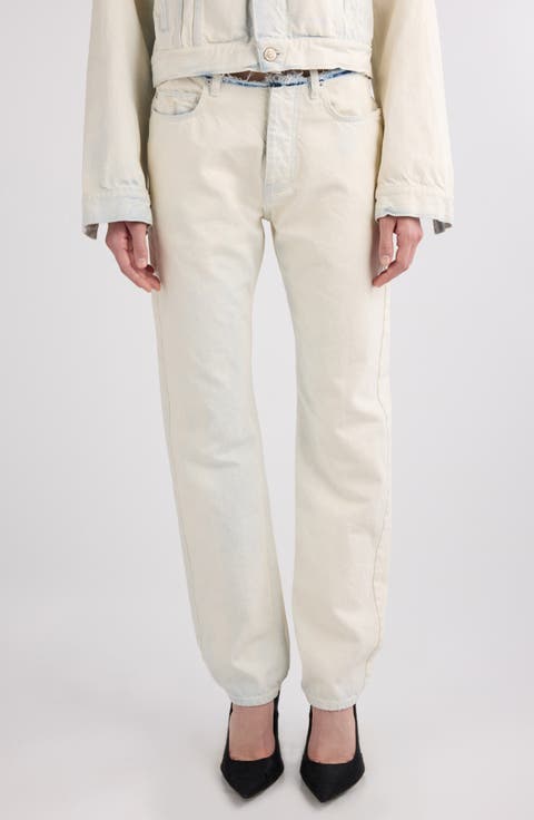 パンツ BALENCIAGA Women Straight Pants 786468TJW949000 White BALENCIAGA Women Straight Pants 786468TJW949000 White