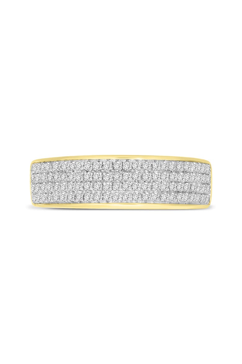 Tessera Unisex Diamond Band Ring in 10K Gold, Main, color, 10K Yellow Gold