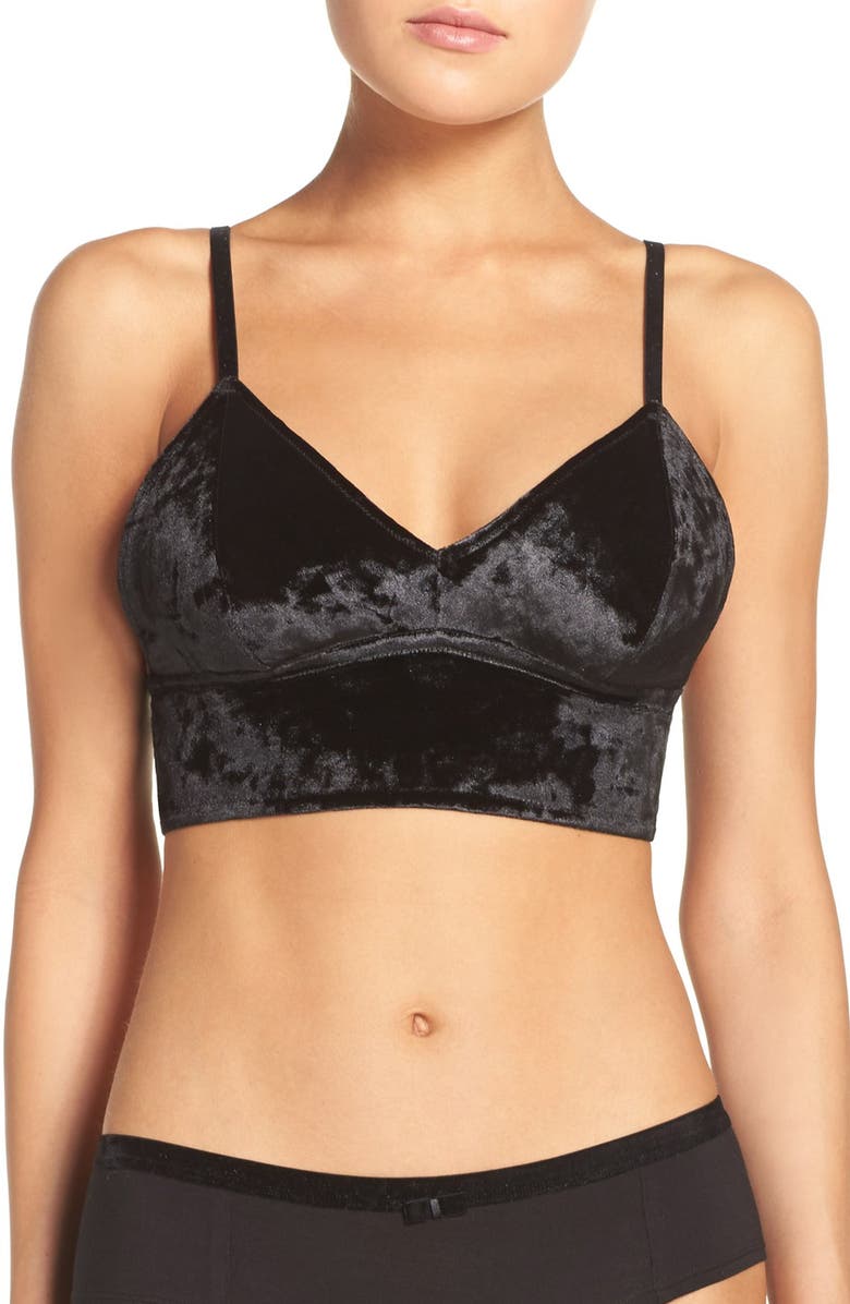 Chelsea28 Crushed Velvet Bralette, Main, color,