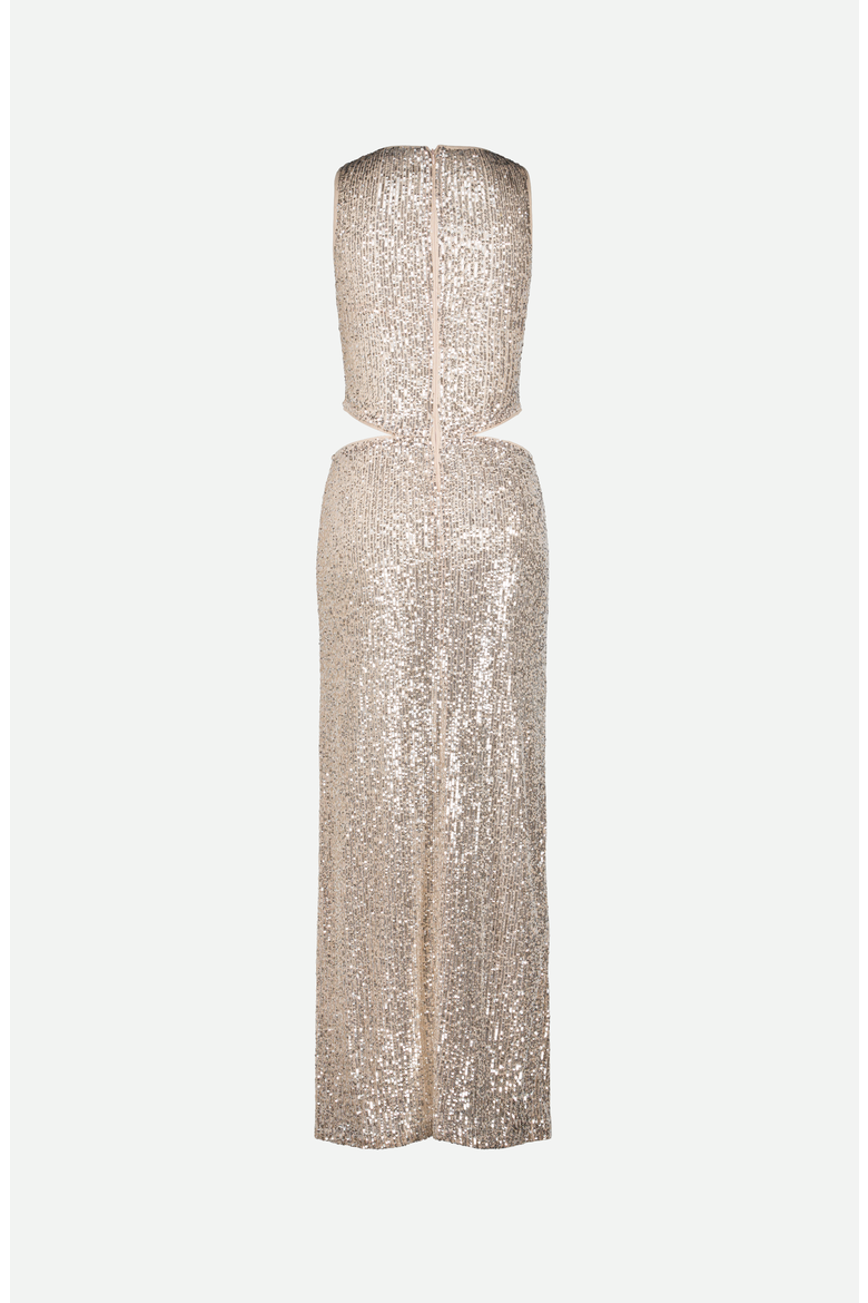 Cut Out Sequin Dress, Alternate, color, Beige / Champagne